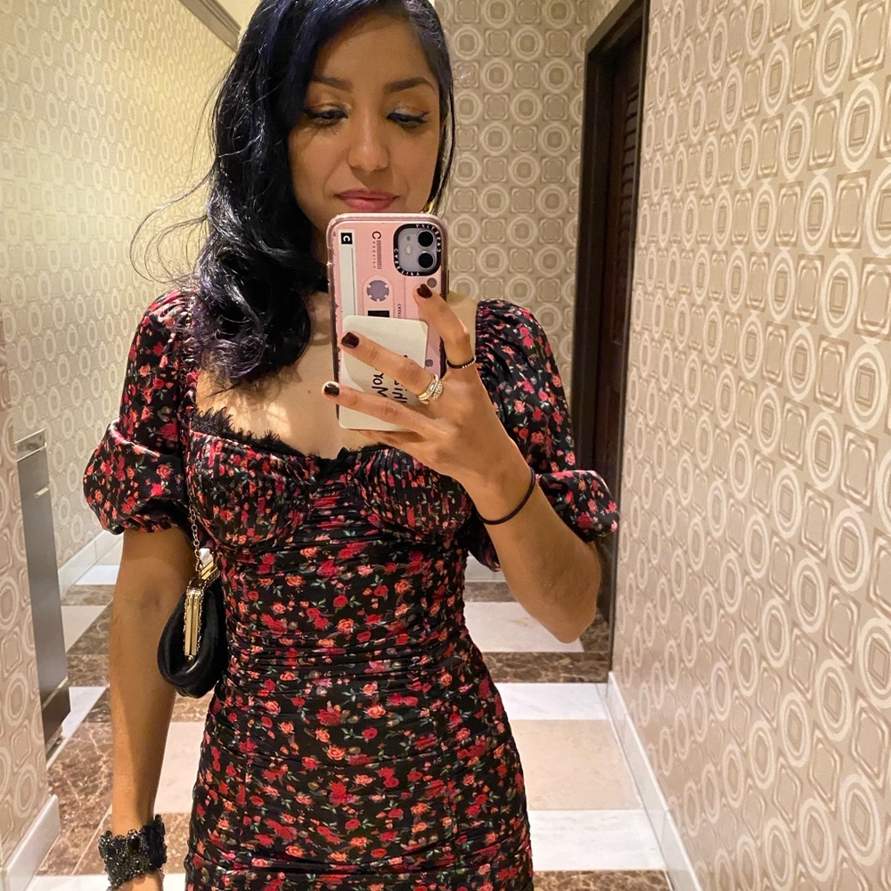 Floral Black dress - For love and Lemons